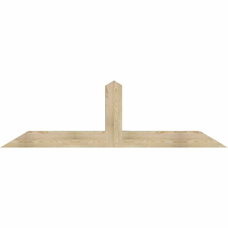 Ekena Millwork Portland Rough Sawn Timber Gable Bracket, Douglas Fir, 84"W x 24"H x 6"D x 6"F, 7/12 Pitch GBW084X24X0606POR00RDF